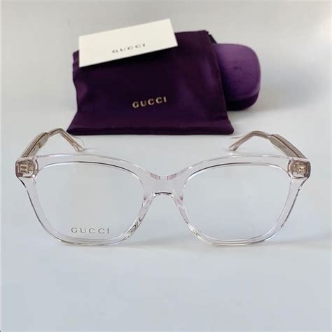 pink lenses glasses gucci|clear pink gucci glasses.